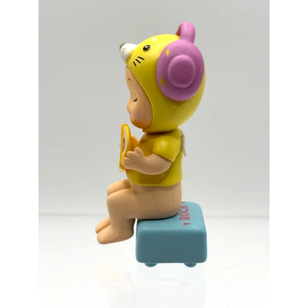 New Unbranded Kewpie/Angel Mini Figure Collectible, Rock Music, Open Box - RARE